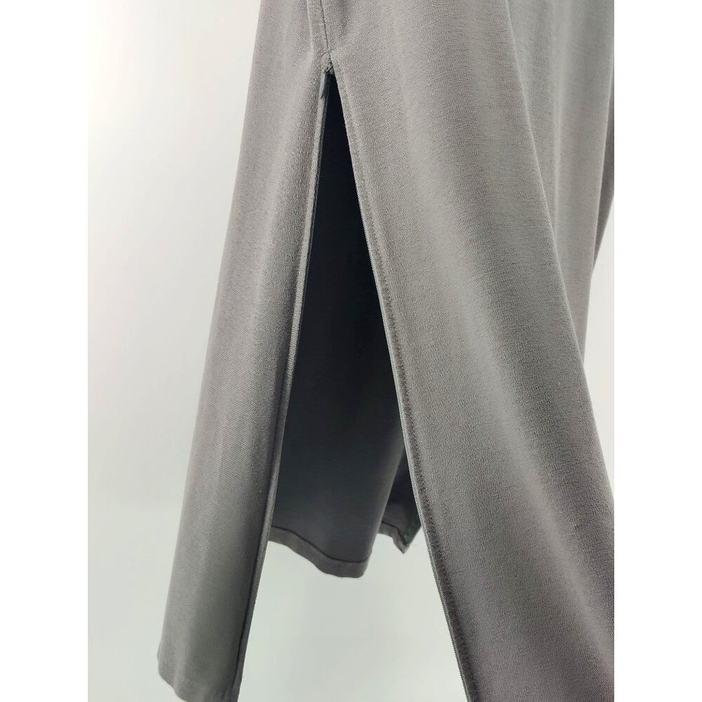 Eileen Fisher Gray Side Zip Tunic Dress Short Sleeve Size M - Picture 4 of 9